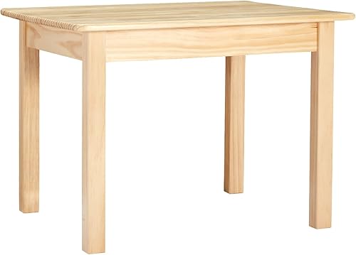 Miniatura 1 de Mesa de madera para niños Kinbor con acabado natural para guardería preescolar, adecuada para niños y niñas, color madera clara