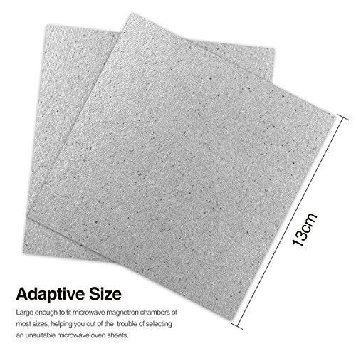 X-Mile 5 STÜCKE Mikrowelle Glimmerplatten Reparatur Teil Mikrowelle Kammer Glimmerpapiere Hitzebeständige Isolierung Breite Anpassung für Mikrowellenherd Haushaltsgeräte Schutz 13x13 cm