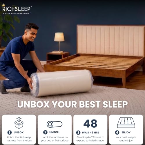 Image of Orthopedic Memory Foam Mattress | 10 Year Warranty | Queen Size, 6-Inch Bed Mattress | Copper Infused Antimicrobial | Spine Support | Breathable Knitted Fabric | 78x60x6 Inch, Medium Firm