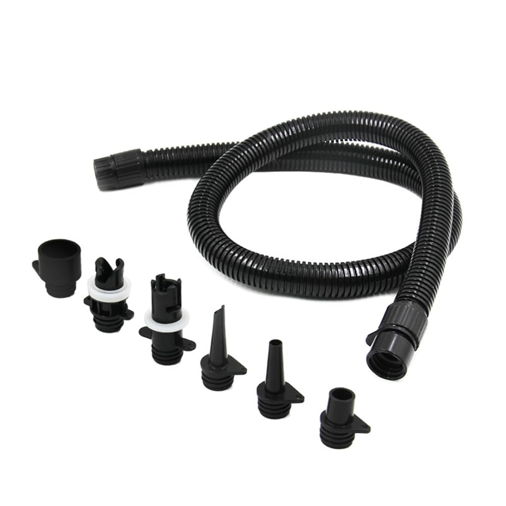 Doppelt wirkende Handpumpe, max. 1,8 bar (26 PSI), SUP-Handpumpe, handbetriebene manuelle Luftpumpe mit Manometer, Hochdruck-Superpumpe mit 6 Düsen für Luftbetten, Kajaks, aufblasbare Zelte