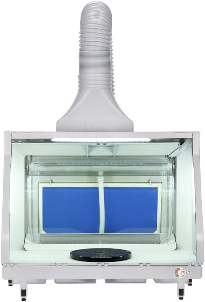 Ophir Upgraded Water Curtain Airbrush Spray Booth, Spray Paint Booth for Airbrushing with Filter LED Lights for Model, Shoes,Crafts, T-Shirt, Cake & Hobbies