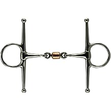 Coronet Copper Roller Link Full Cheek Horse Bit, 5-Inch