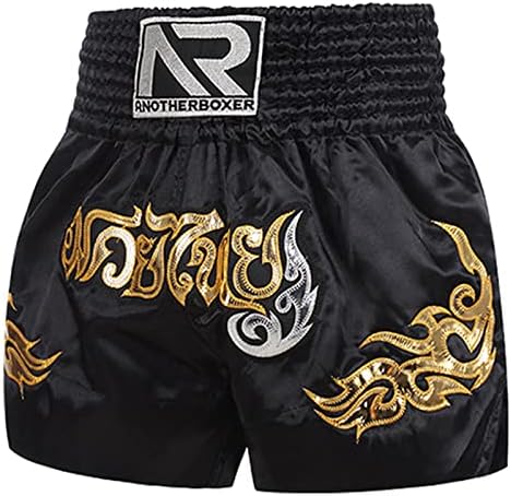 Muay Thai Shorts Boxing Fight Kickboxing Grappling Training Workout Gym Shorts for Men Women Kids