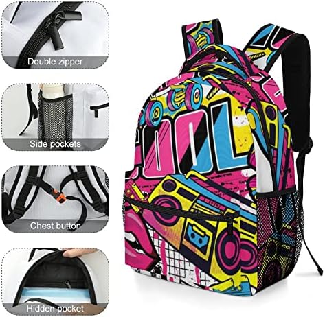 90s Enjoyable Informal Backpack for Girls Males, Trend Work Bag Cool Journey Daypack Tenting Purchasing Backpack 3 51zf2rXYBRL. AC