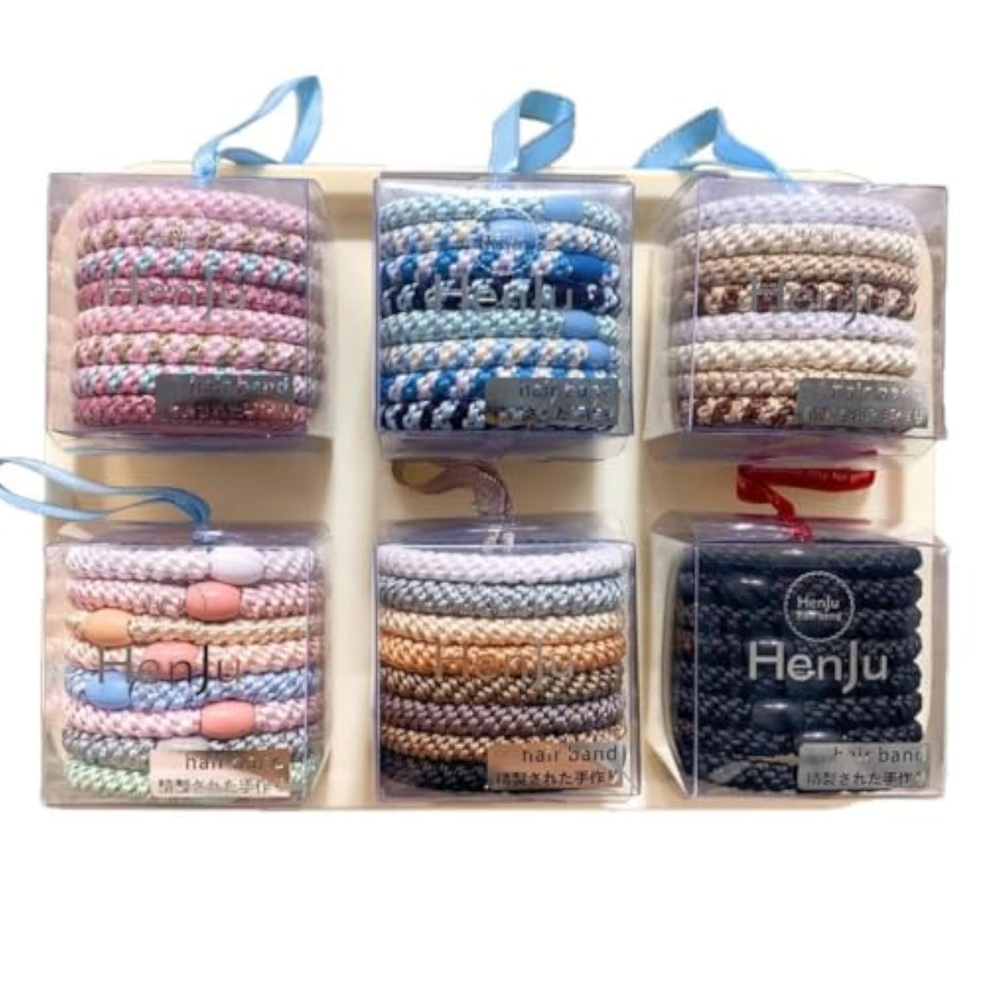 8 Pieces Thick Braided Hair Ties, Clear Elastic Ponytail Holders