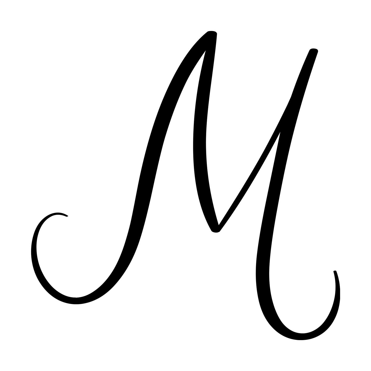 m 筆記 体