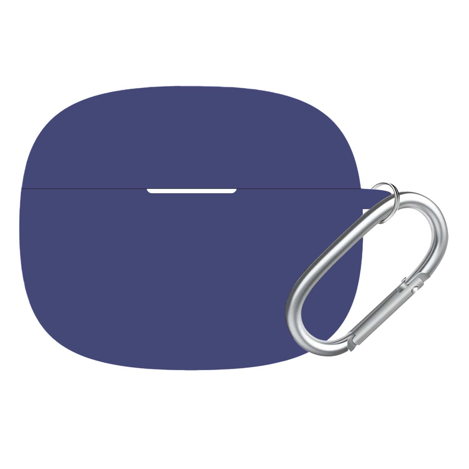 Anvique Silicone Case Cover Compatible with OnePlus Nord Buds 4 | Soft Shockproof Protective Cover with Carabiner Hook | Anti-Scratch, Dustproof, Washable, Precise Fit (Blue)-image-45