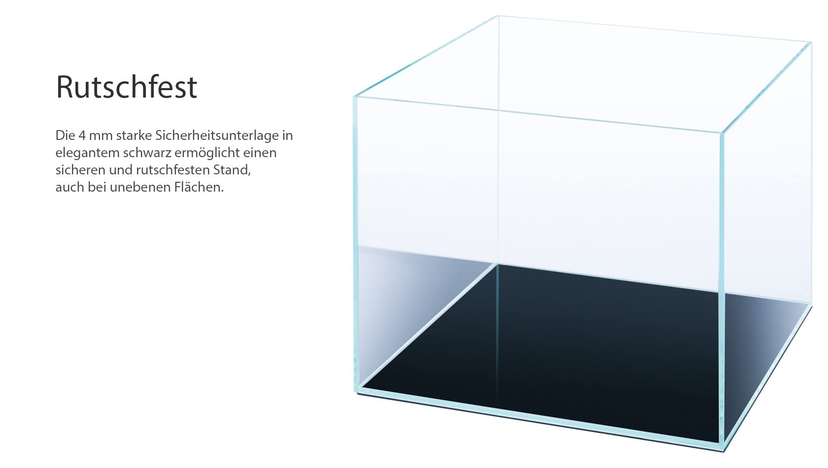 Q-Grow Nano Aquarium mit höchster Farbbrillanz 30 x 30 x 25, hochwertiges Weißglas Aquarium klein, Nanobecken - 22 l