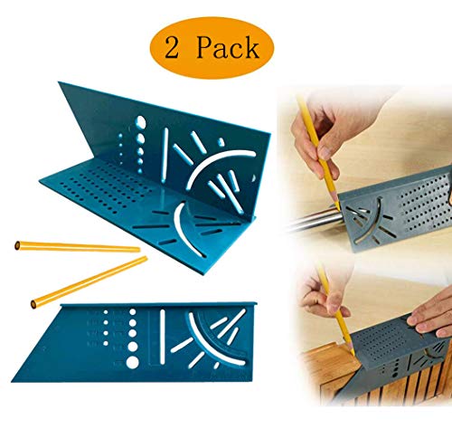 Woodworking Measuring Tools with Gauge Ruler 3D Miter Angle Duplicator Edge Measure Ruler