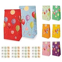 24PCS Multicolor Party Bags - Suitable for Kids Birthday, Wedding & More - 24x13x8cm