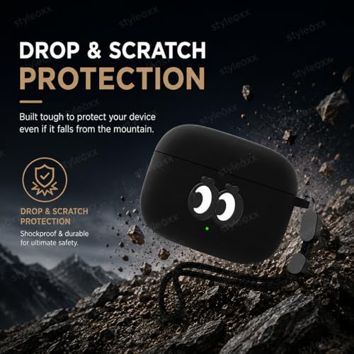 Image of Anvique Silicone Case for OnePlus Buds 4 Pro,Shockproof Protective Cover, Scratch Resistant, Lightweight, Precise Fit with Charging Access (Eye Lanyard)