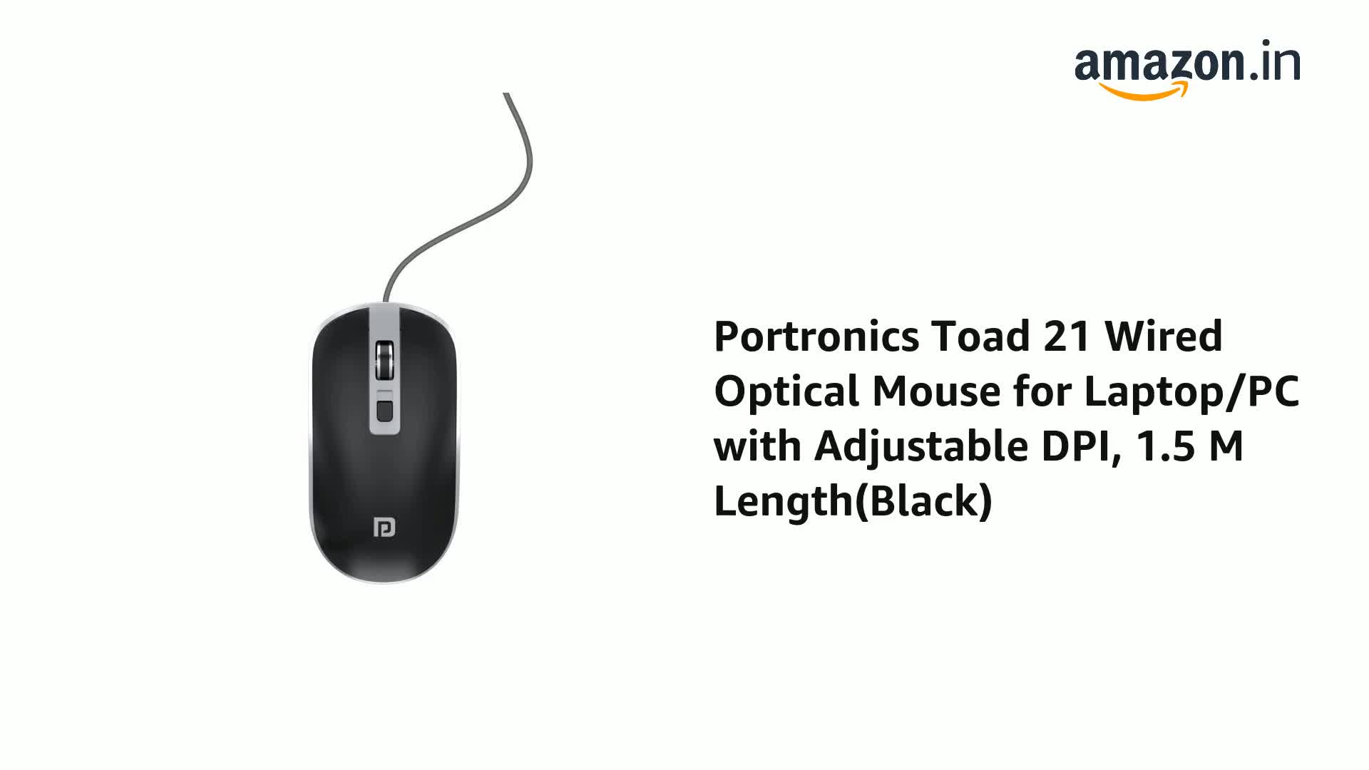Amazon.in: Buy Portronics Toad 21 Wired Optical Mouse for Laptop