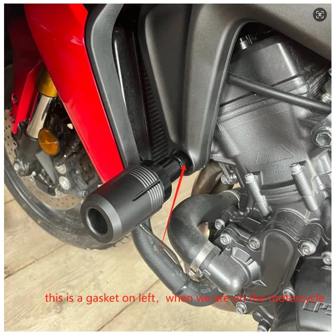 Image of Compatible with 2026 MT09 2025 MT 09 2024 2023 MT09 SP 2022 2021 MT-09 TRACER 9 GT FZ09 CNC Motorcycle Frame Sliders Crash Protector Pad Falling Protection (Red)