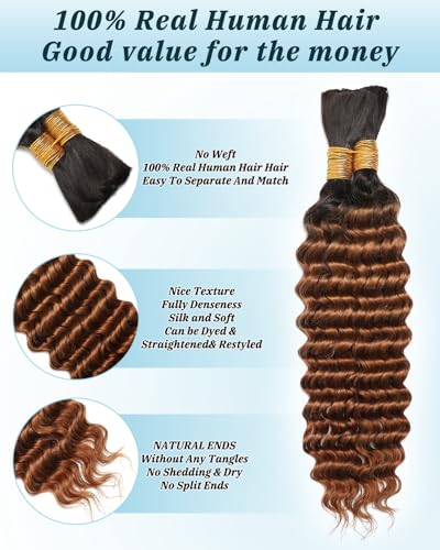 image for Flagship Human Braiding Hair for Boho Braids 16 Inch 100g Deep Wave Bu