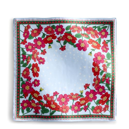 Vera Bradley Women's Disney Square Silk Scarf, Mickey Meadow, One Size