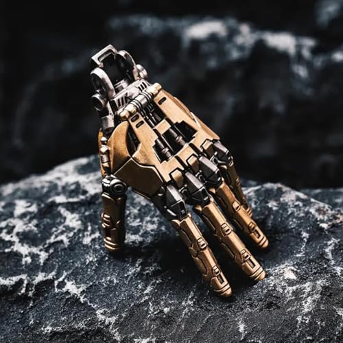 Mechanical Bionic Hand Pendant, Movable Finger Joints Robot Hand Charm Jewelry, Steampunk Mechanical Hands Pendant Necklace, Suitable for Every Punk Lover4