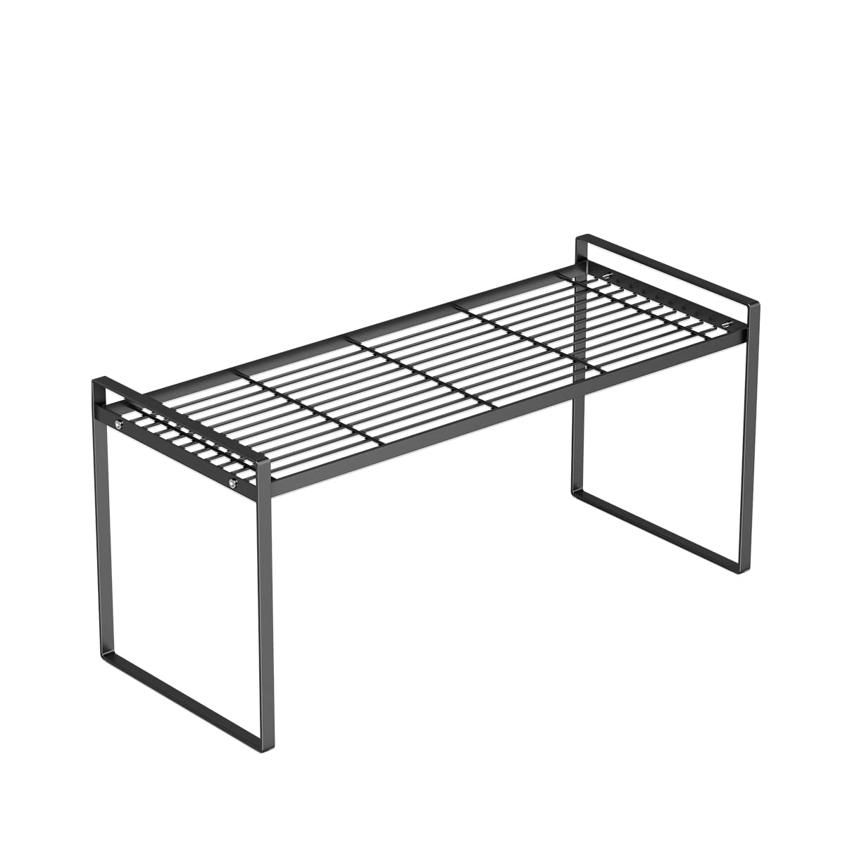 ideaglass Countertop Organizer, Cupboard Stand Spice Rack, Cabinet Pantry Shelf, Organization and Storage For Kitchen Bathroom (Black 20")