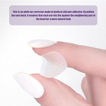 EELHOE 2 PCS Cosmetic Ear Corrector, Ear Stickers Correctors, Suitable for All Ages, Styling, Waterproof, Supports and Corrects Protruding Ears, Ears Appear Small (12 Stickers)