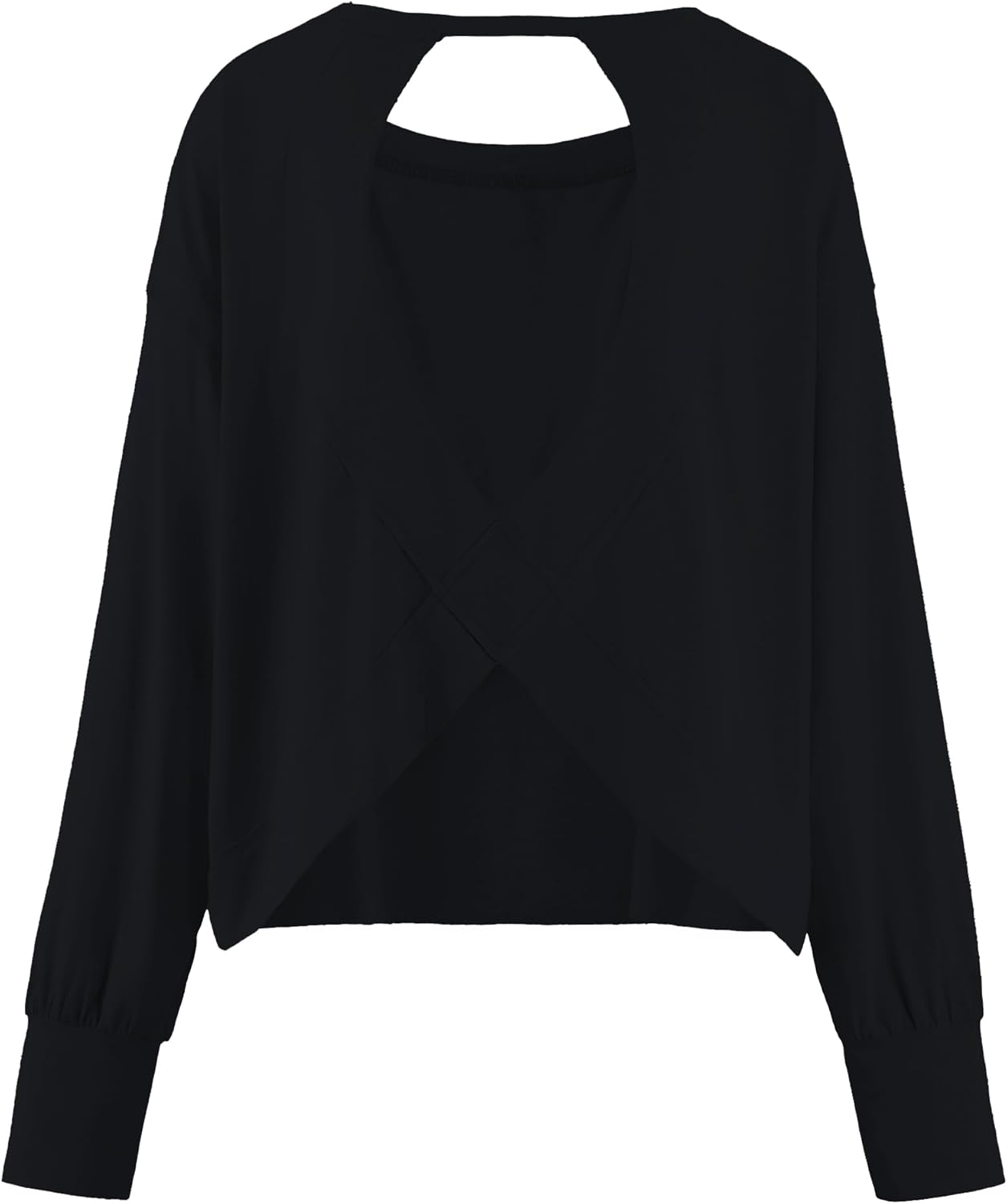 DERAX Womens Open Back Long Sleeve Workout Tops Athletic Shirts Casual Running Tee Y2k Yoga Gym 2026 Spring Tops - Image 6