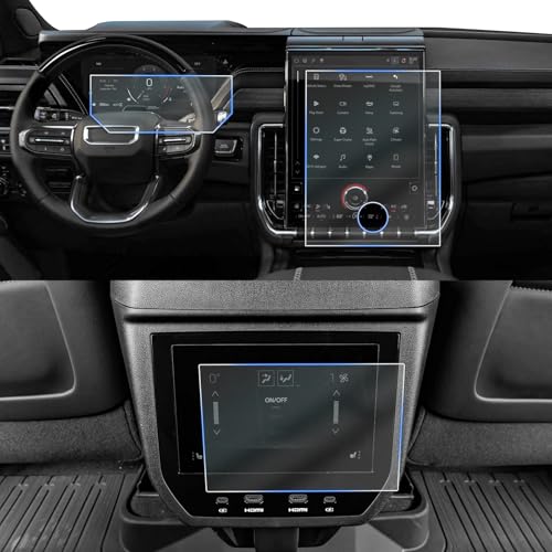 Image of CDEFG 6Pcs for 2025 2026 GMC Yukon Screen Protector for 2025 2026 GMC Yukon Accessories 16.8 inch Touch Screen & 11 inch Digital Cluster & 8 inch Rear-Seat Display Nano Screen Covers, HD Clear