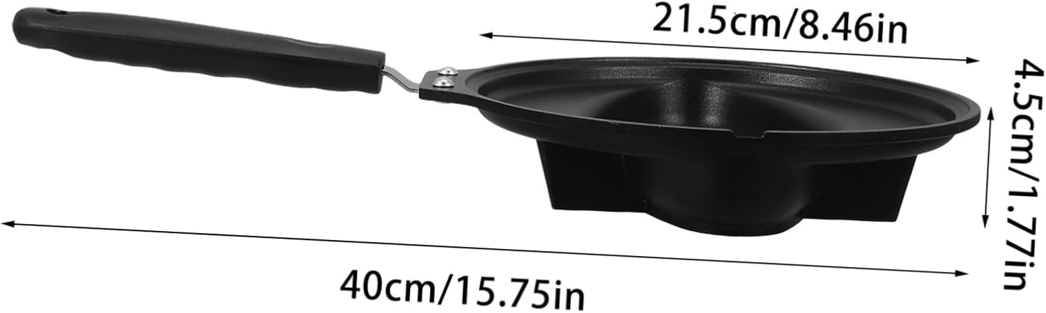 Egg Shaping Frying Saucepan Omurice Mold Non-stick Coating Iron Material Safe and Comfortable Handle