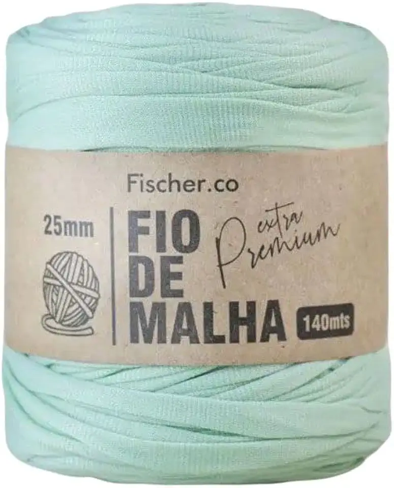 Fio de Malha Extra Premium Fischer 25mm x Rolo com 140m (02 VERDE HORTELA)