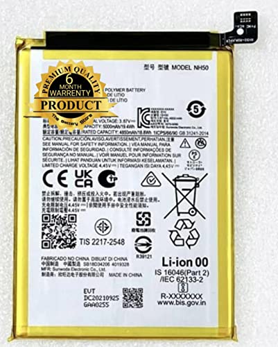 Image of THE BATTERY STORE ORIGINAL NH50 BATTERY FOR Motorola NH50 Battery For Moto G22 (XT2231-1, XT2231-2) Mobile - 5000mA BATTERY WITH 6 MONTH WARRANTY & HIGH CAPACITY BATTERY BACKUP CAREFULLY CHECK YOUR MODEL AND PURCHASE(FOR MOTO NH50)