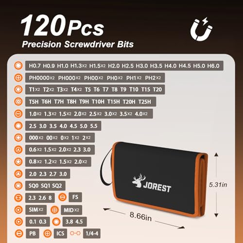 Image of JOREST 145 in 1 Electronics Precision Screwdriver Set with 120 Bits