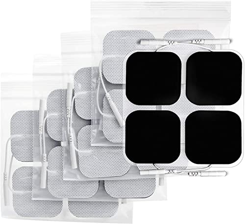 AUVON TENS Machine Pads 50 x 50mm 20 Pcs 3rd Gen Latex-Free TENS Electrode Pads Patches with Upgraded Self-Stick Performance and Non-Irritating Design for Electrotherapy