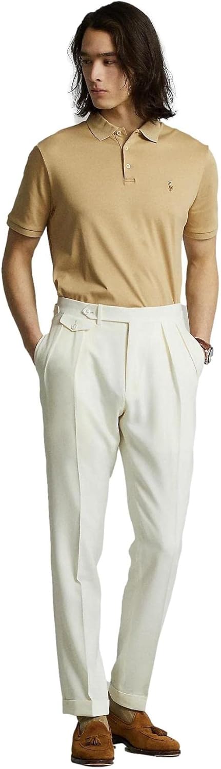 Polo Ralph Lauren Mens Medium Fit Interlock Pony Shirt- KhakiSigPny, L - Image 4
