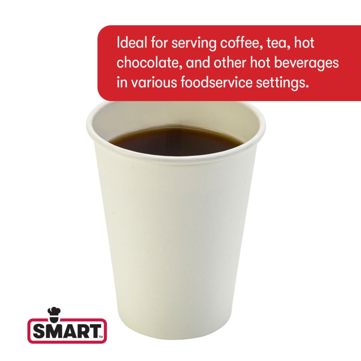 Amazon.com: SMART 12 oz White Hot Cups, SM12PHC, Paper | 1000/Case