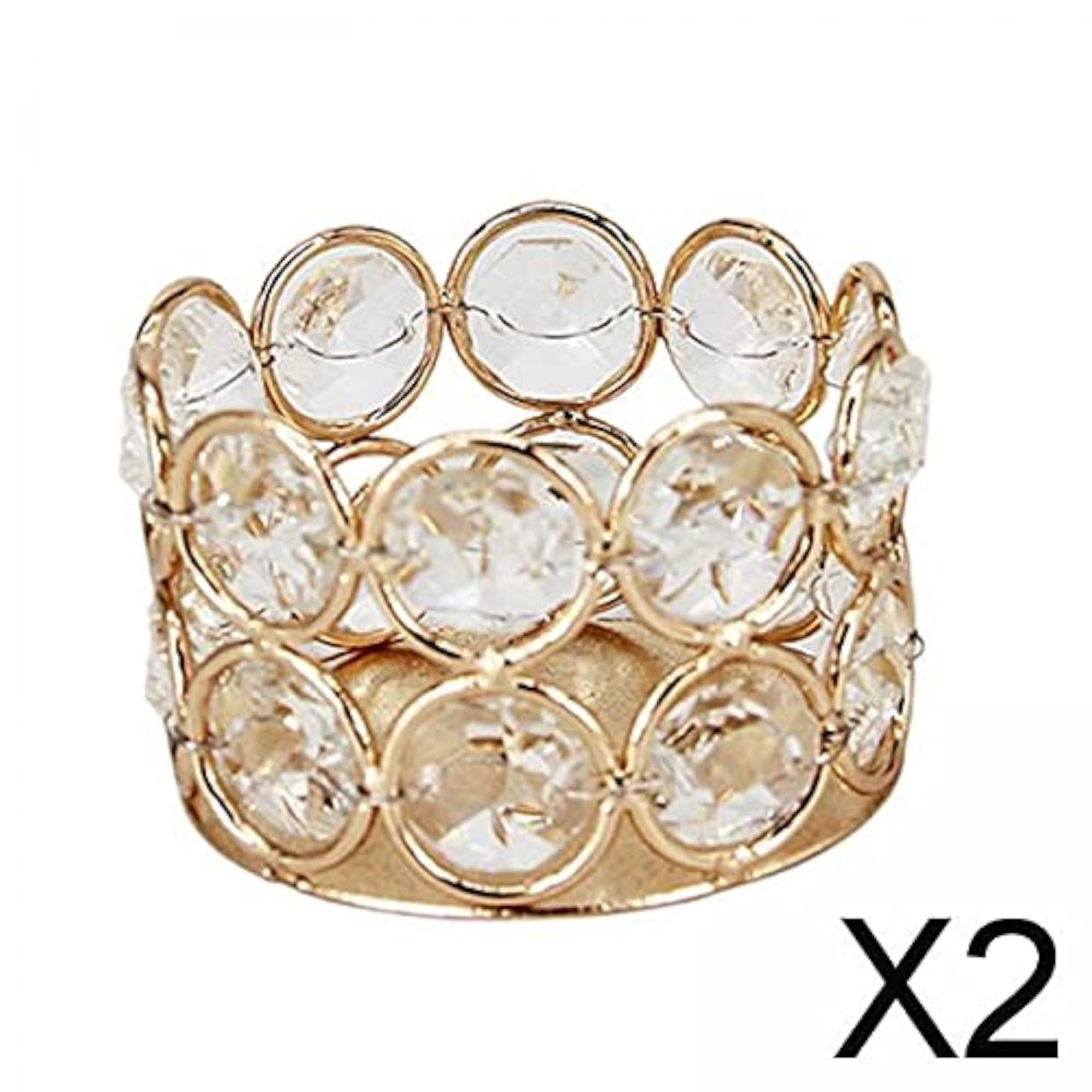 Crystal Tealight Candle Holder, Round Centerpiece Decor