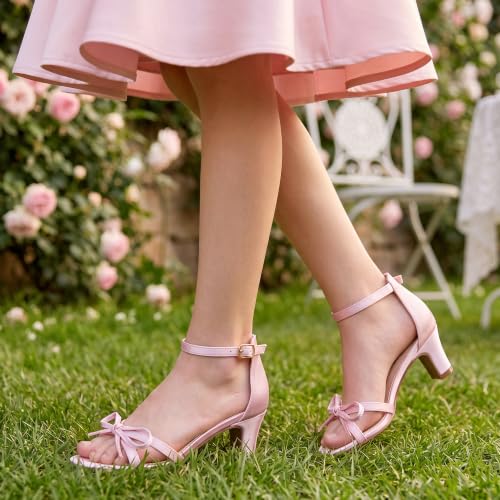 Image of Furdeour Heels for Girls Dress Shoes Bow Sansals Flower Girl Big Kids Teen