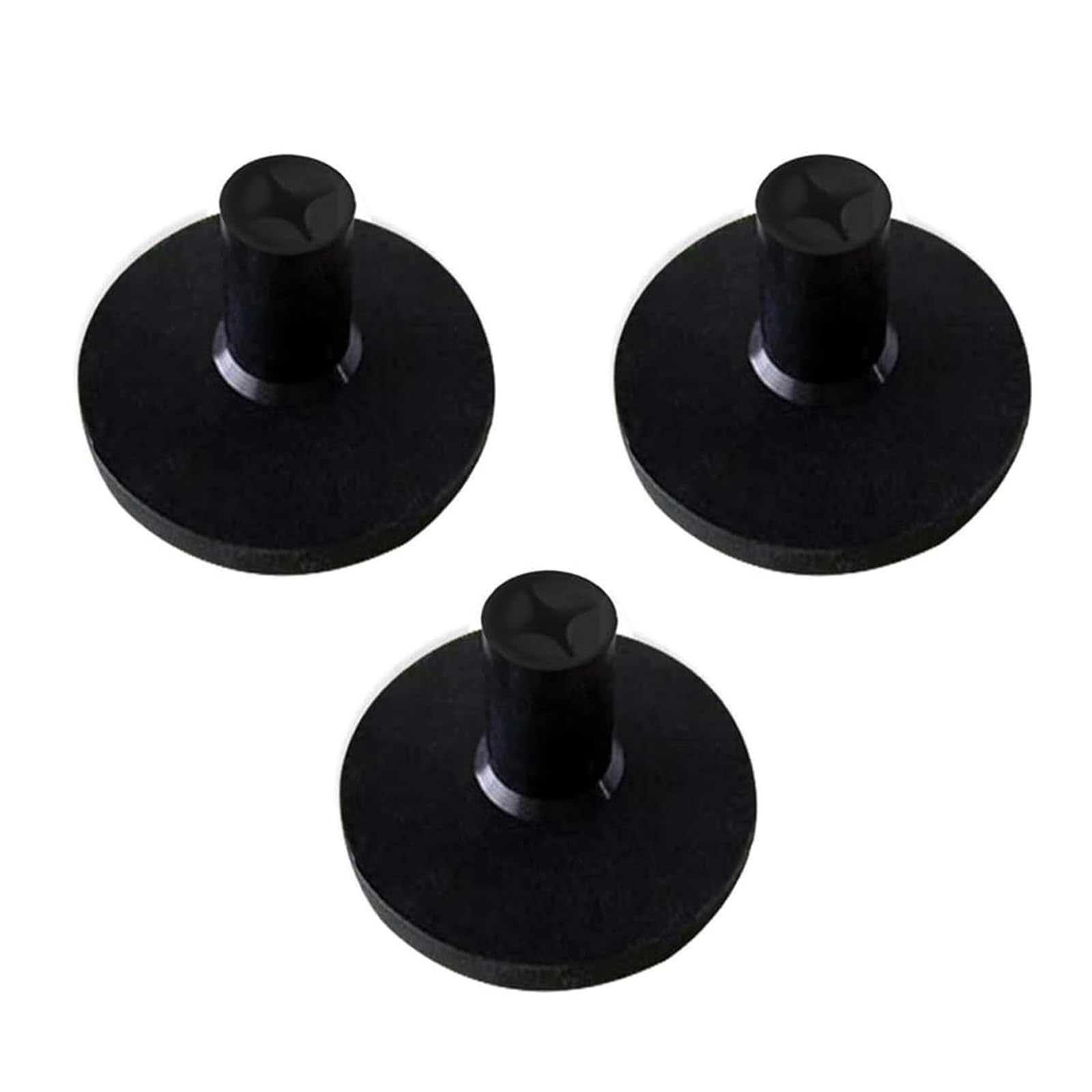 YAFIYGI 3 Pack Rubber Golf Tees Golf Rubber Tee Driving Range Value for Indoor/Outdoor Practice Mat Adaptor Size 1.5'' Rubber Tees for Golf Mats Black Tee Holder for Hitting Mats and Simulator Use
