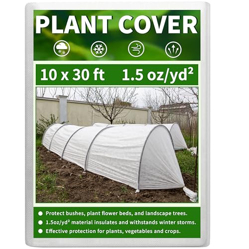 SORANGEUN 10x30ft Plant Covers Freeze Protection, 1.5oz/yd² Frost Cloths, Plant Blanket for Winter...