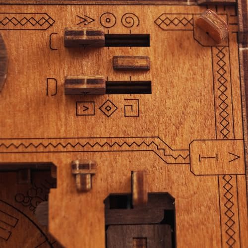 WOODEN.CITY Boîte à Puzzle Pyramide Maya – Puzzle Box, Escape Room, boîte Cadeau Unique – Fabriqué en UE – Image 7