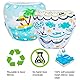 PHOGARY Baby Schwimmwindel für Baby (0-3 Jahre Babysachen), 2 STK. Baby Badehose wiederverwendbarer Badeanzug für 3-10kg, Strand+Wal