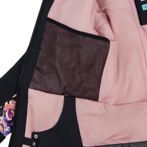 Image of Roxy Girls' Heavyweight Ski Snow Hooded Jacket, Insulated & Waterproof