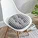 homeyuser - 2 cuscini imbottiti per sedia, rotondi, per sedie da pranzo, giardino, cucina, ufficio, 40 cm, colore: grigio2