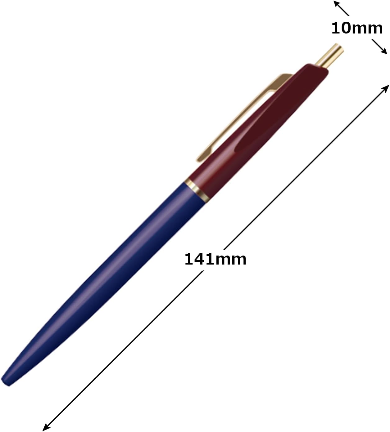 アンテリック(Anterique) Antelic BP1MRXNB Permanent Ballpoint Pen, 0.5mm, Maroon x Navy Blue image 2