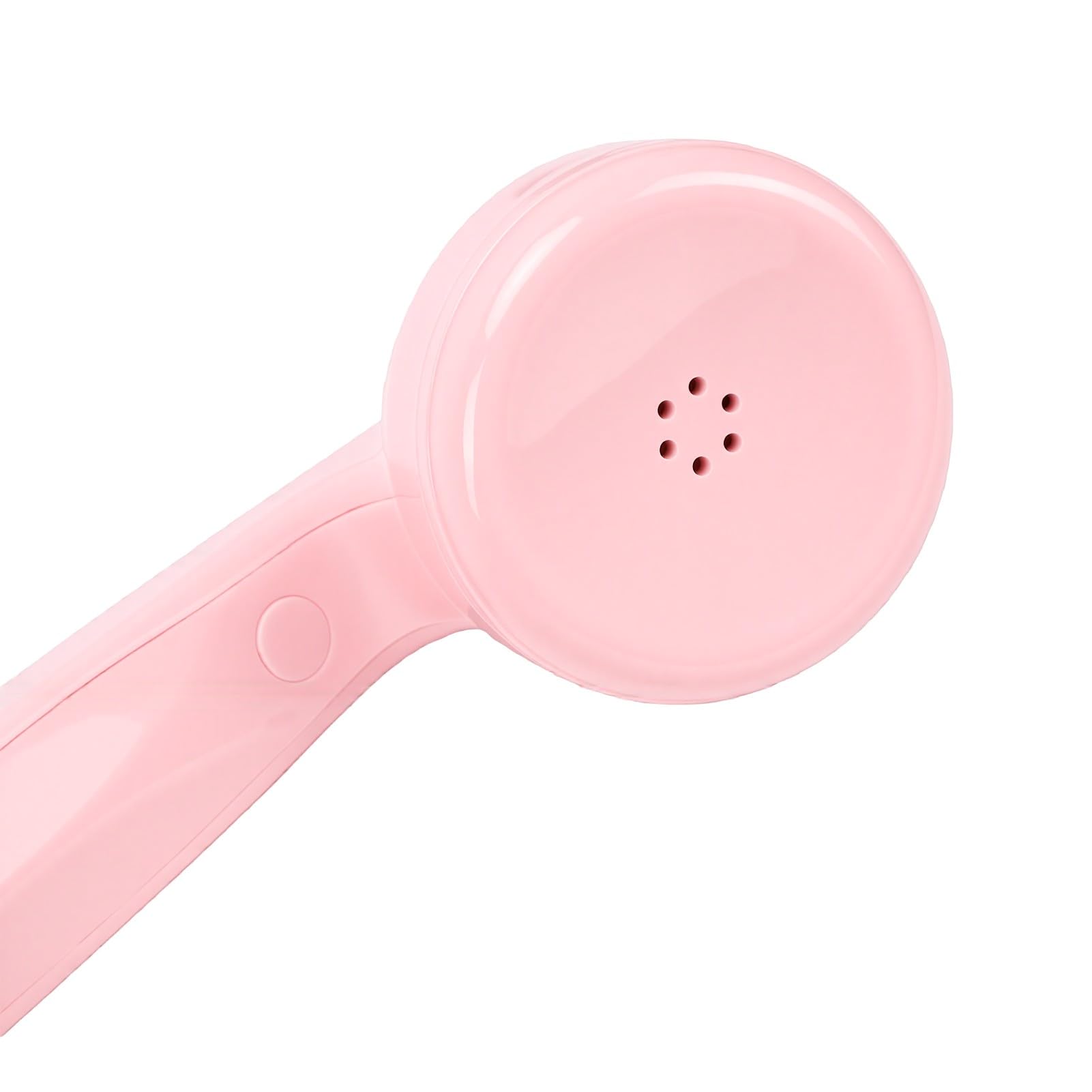 Yctze Téléphone Fixe Bluetooth Rétro, sans Fil Rechargeable (Pink)