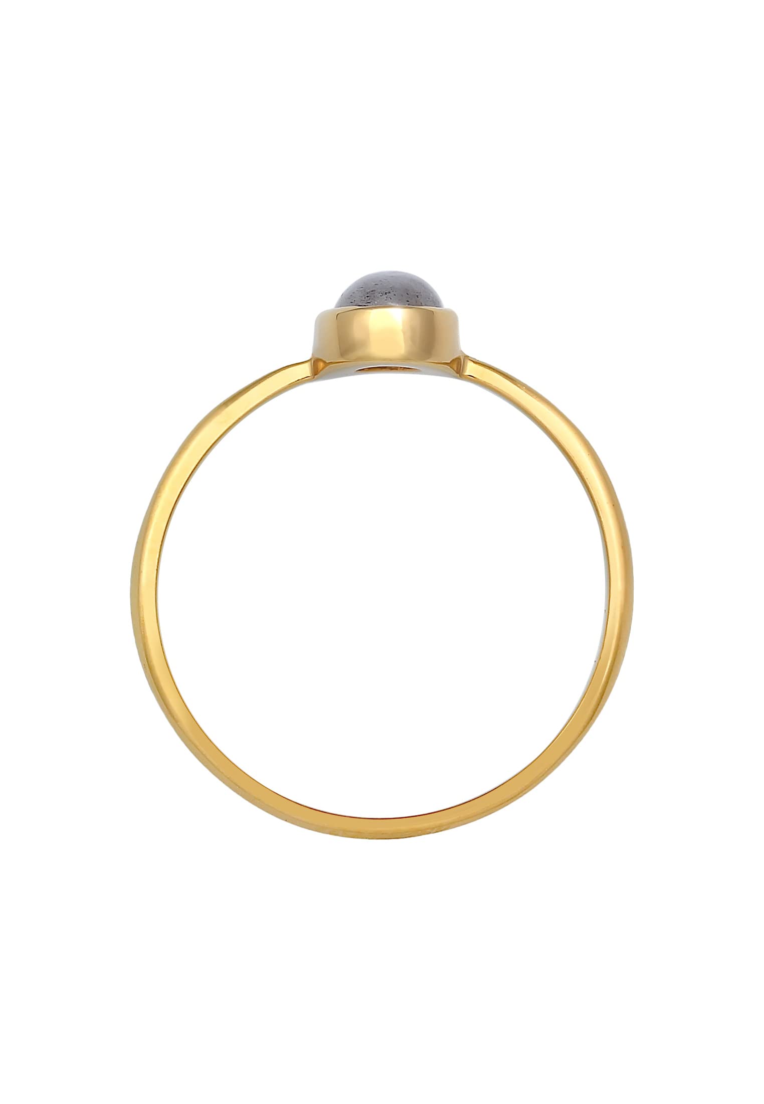 Elli Ring Damen Verlobung Solitär mit Labradorit Edelstein 375 Gelbgold