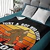 ARTBLANKET Just A Boy Who Loves Bigfoot Blanket for Fall Winter Spring All Season Warm Fuzzy 40x30 in for pet Microplush Lightweight Thermal Fleece Summer Autumn Blankets for Couch Bed Sofa #1