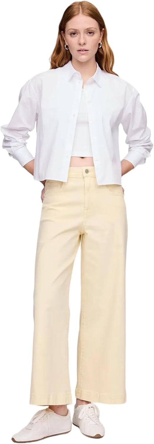 Gap Womens Wide Leg Cropped Jeans