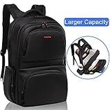 KUPRINE 15.6 inch Anti Theft Slim Travel Men's Laptop Backpack Bag, Lightweight Business Large College Computer Backpacks for Laptops in Black