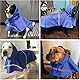 OCSOSO Hundemantel Regendicht Hundejacke mit Kapuze für Große Hunde, Verstellbarer Regen Mantel Hund Wasserdicht Regenjacke, Hunderegenmantel Regenmantel für Hundewelpen/Katzen/Kätzchen (Blau XXL)