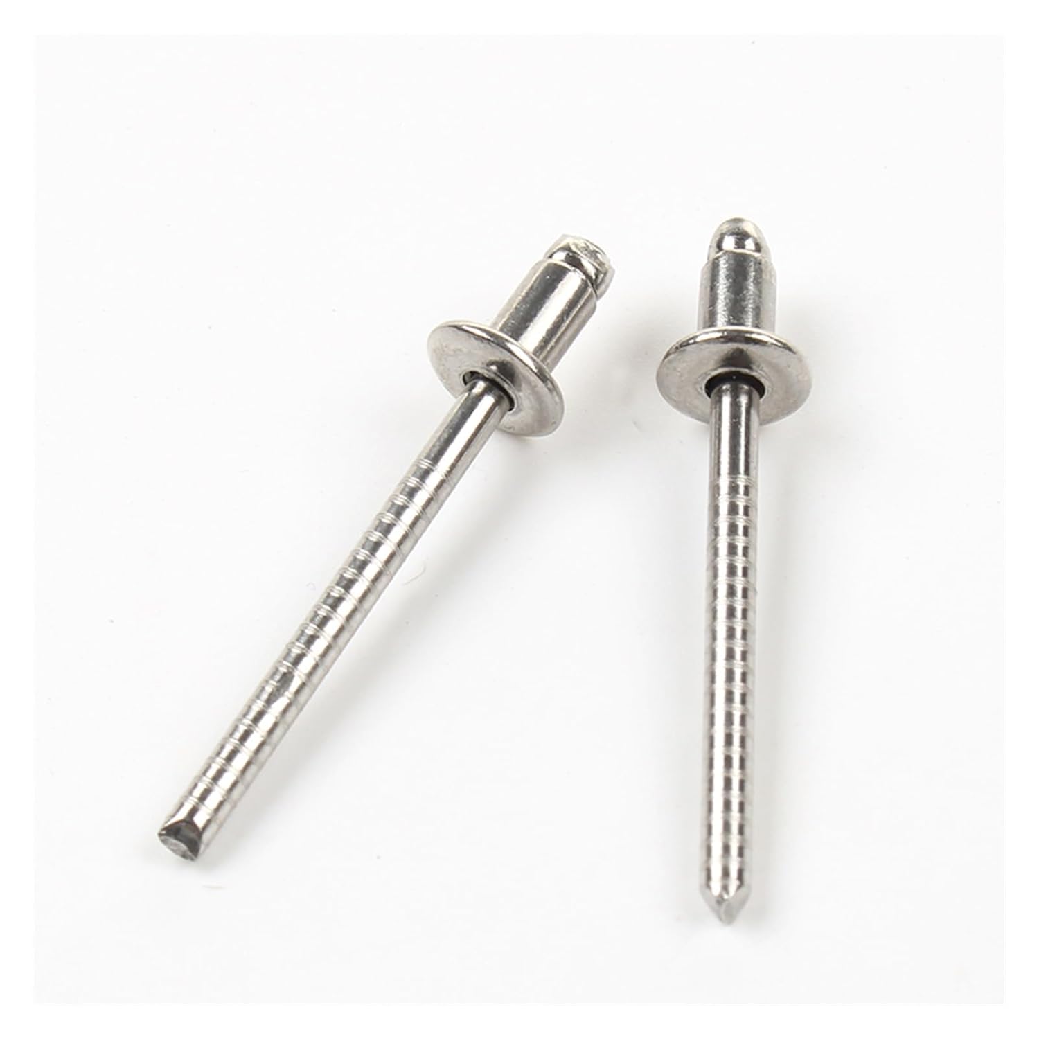 304 Stainless Steel Blind Rivets Full Stainless Steel Rivets Open end Round Head Full Rolled Wire Stainless Steel dowels 100pcs(6.4 * 13)