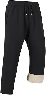 Gihuo Men's Winter Sherpa Fleece Jogger Pants with Warm Lining