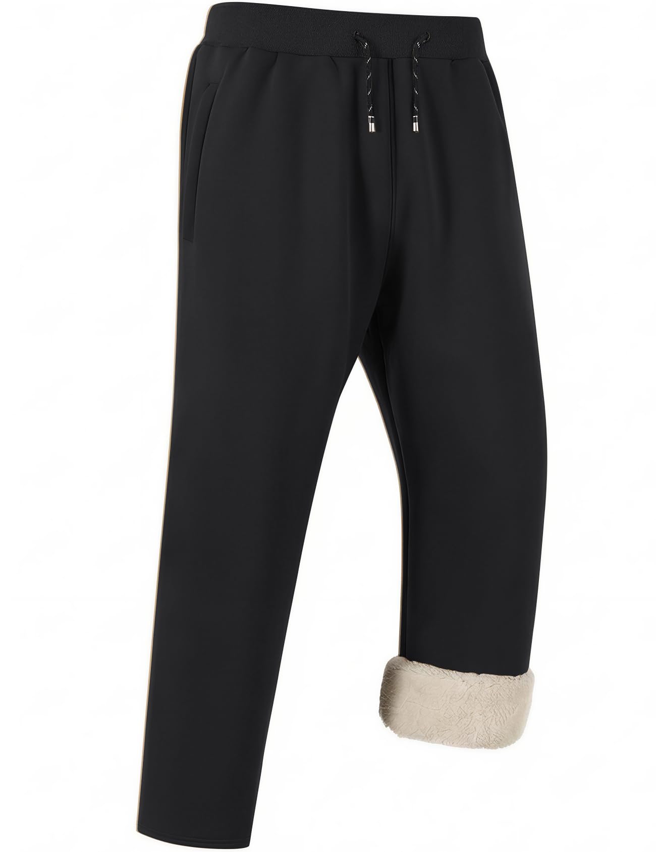Gihuo Mens Winter Warm Fleece Pants Sherpa Fleece Lined Jogger Pants Sweatpants