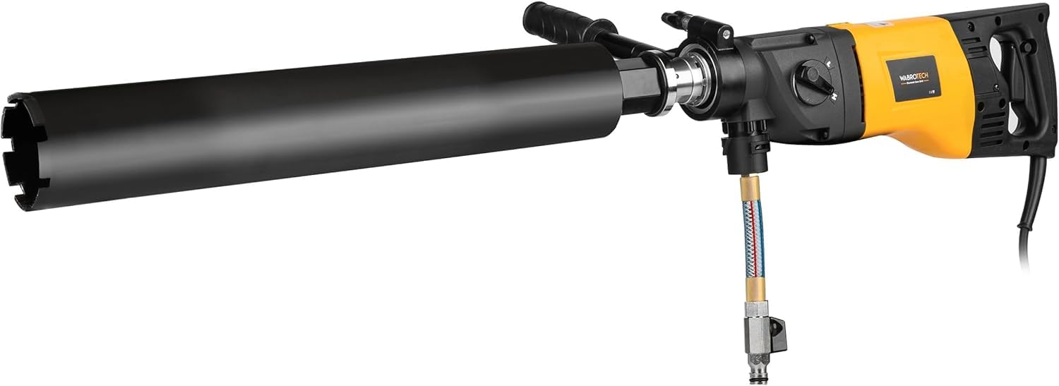 Carotatrice Manuale con Micropercussione 1900 W - Carotatricee Diamantata 2340 GIRI/MIN - Carotatrice 6 kg a Mani Libere con 2 Ingranaggi per Carotaggio a Umido e a Secco Ø 22-202 mm